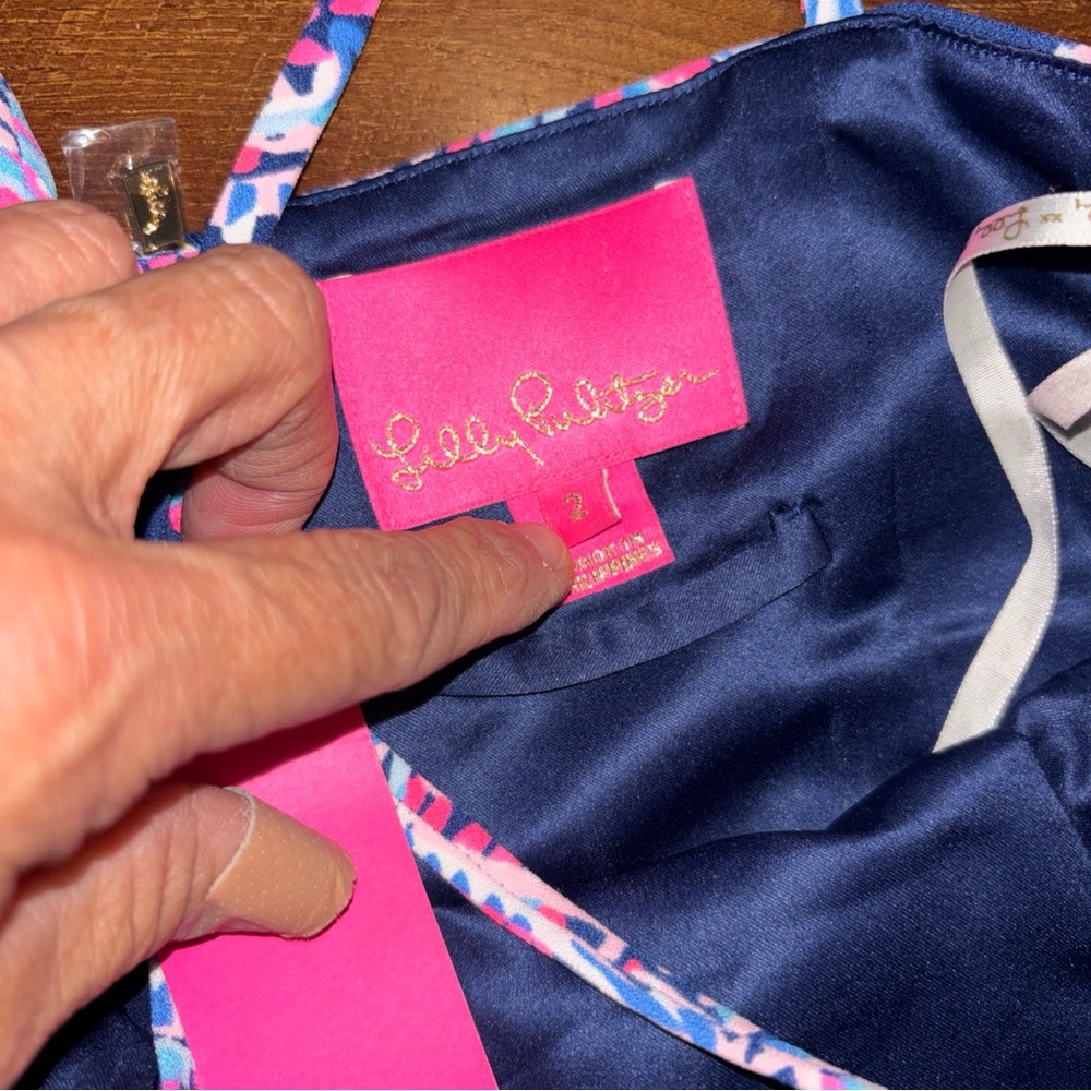 Lilly Pulitzer Sandra Jumper.  Oyster Bay Blue.  Size 2 - Picture 6 of 14
